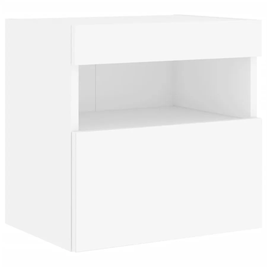 Unités murales TV avec LED 6 pcs blanc bois d'ingénierie - 10
