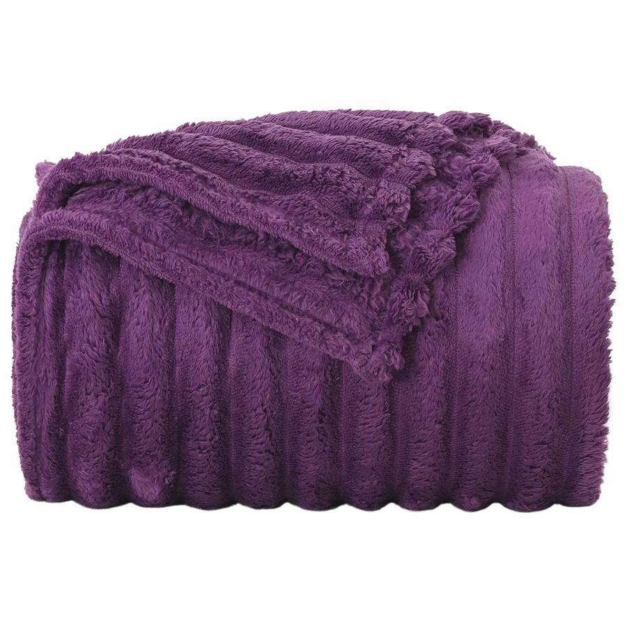 Jeté Violet 200 x 150 cm Toison - 4