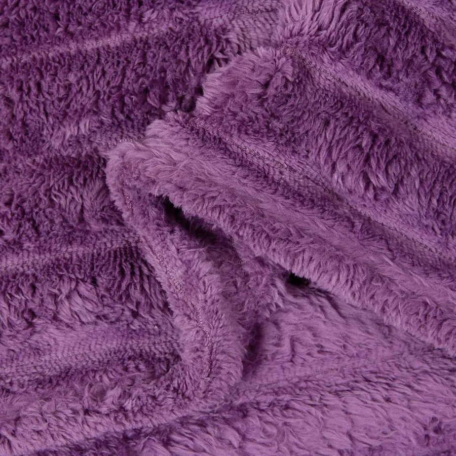 Jeté Violet 200 x 150 cm Toison - 6