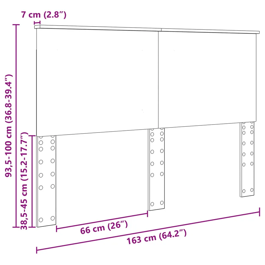 Tête de lit Blanc 100 cm Bois d’ingénierie - 8