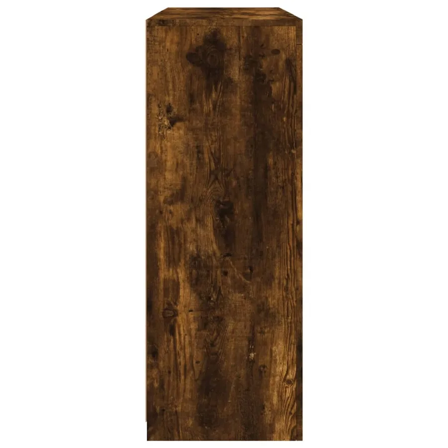 Buffets avec lumières LED 3 pcs chêne fumé bois d'ingénierie - 9