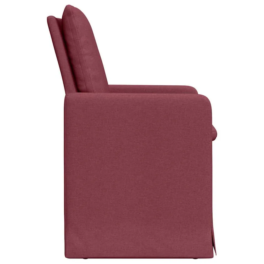 Chaises de salle à manger 2 pcs Bordeaux 57 x 67 x 98 cm tissu - 5