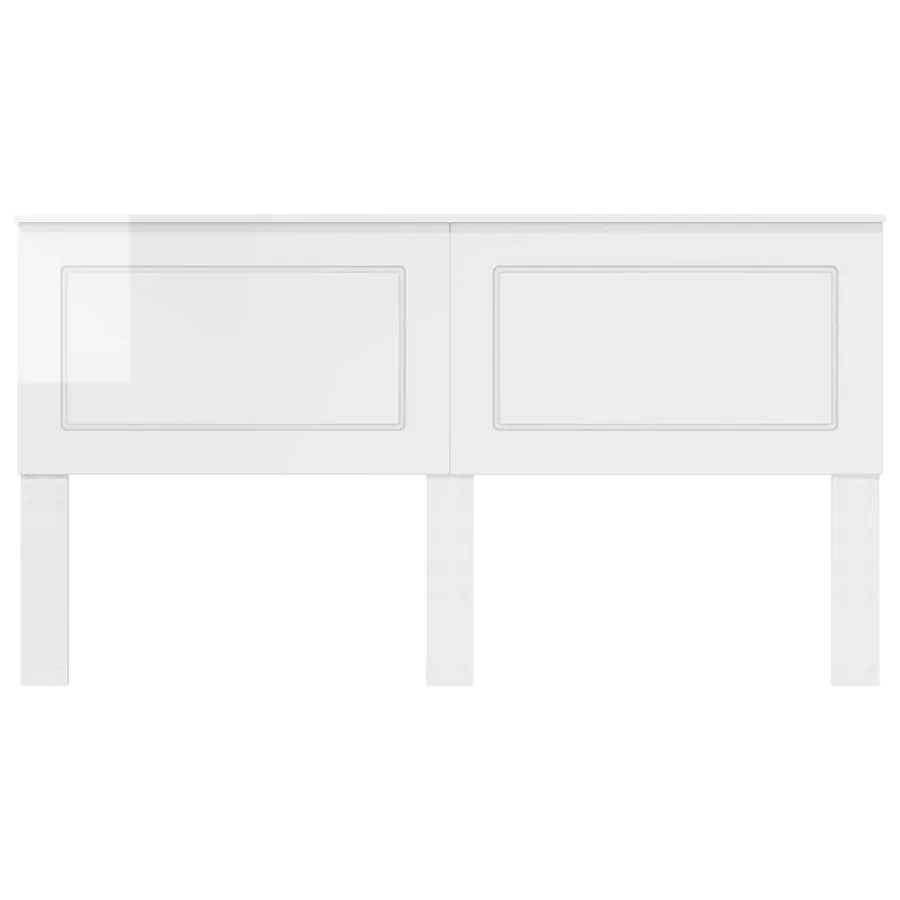 Tête de lit Blanc Brillant 100 cm Bois d’ingénierie - 4