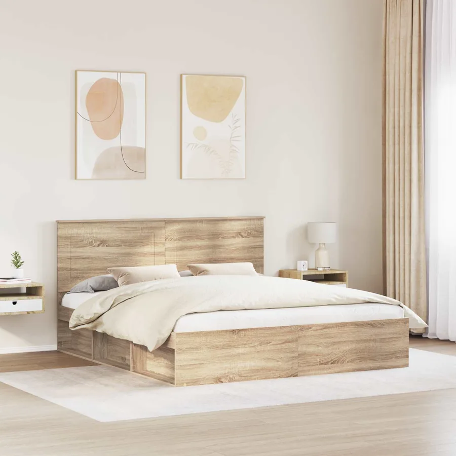 Cadre de lit Sonoma 180 x 200 cm Bois de pin massif - 3
