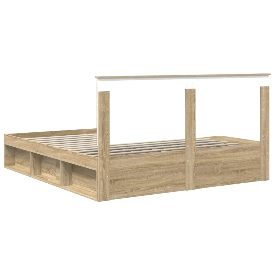 Cadre de lit Sonoma 180 x 200 cm Bois de pin massif - 9