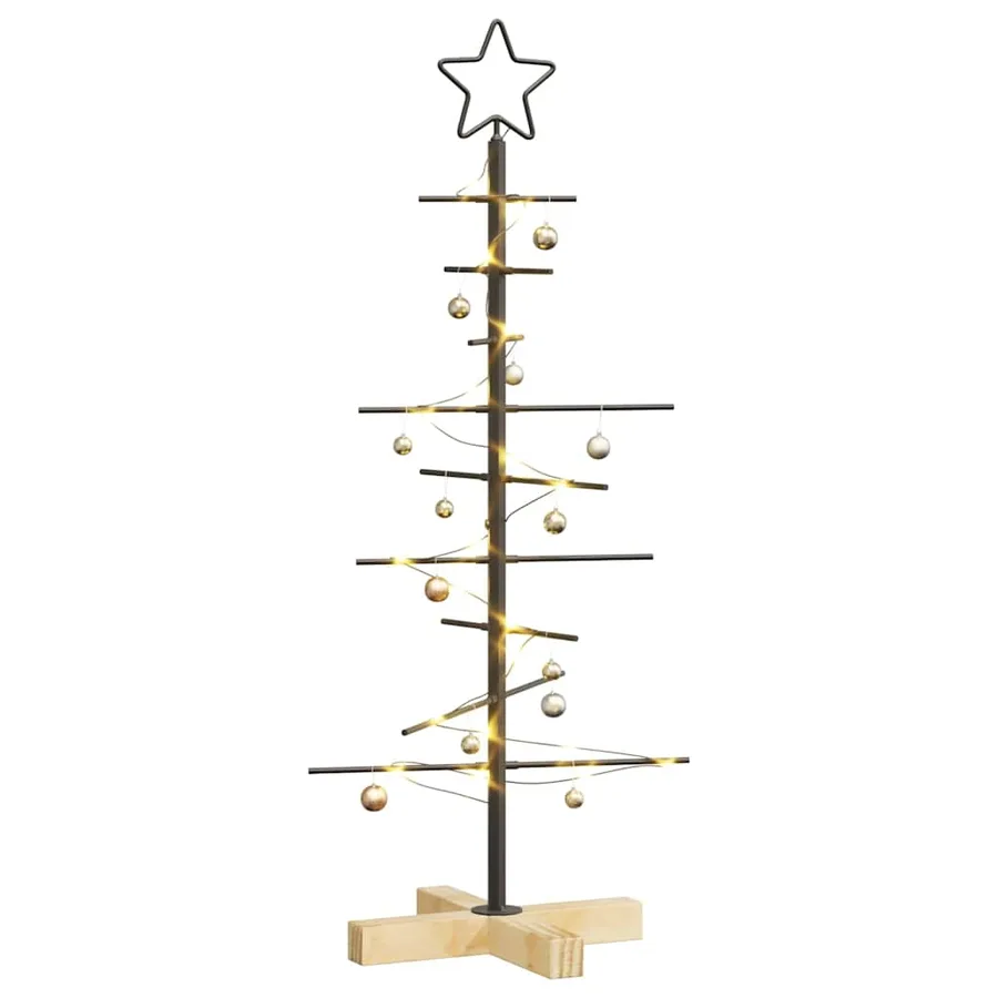 Arbre de Noël en métal Noir 89 cm Acier peint par poudre - 3