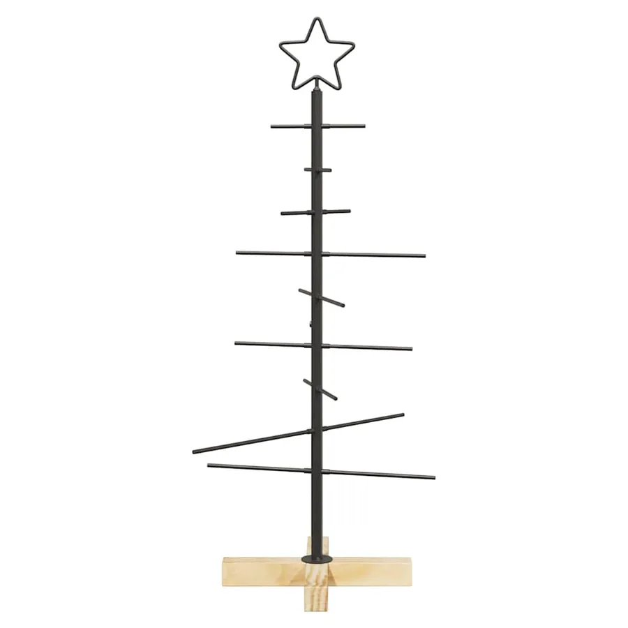 Arbre de Noël en métal Noir 89 cm Acier peint par poudre - 5