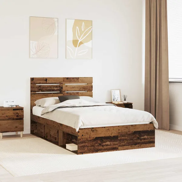 Cadre de lit Bois ancien 120 x 200 cm Pin massif