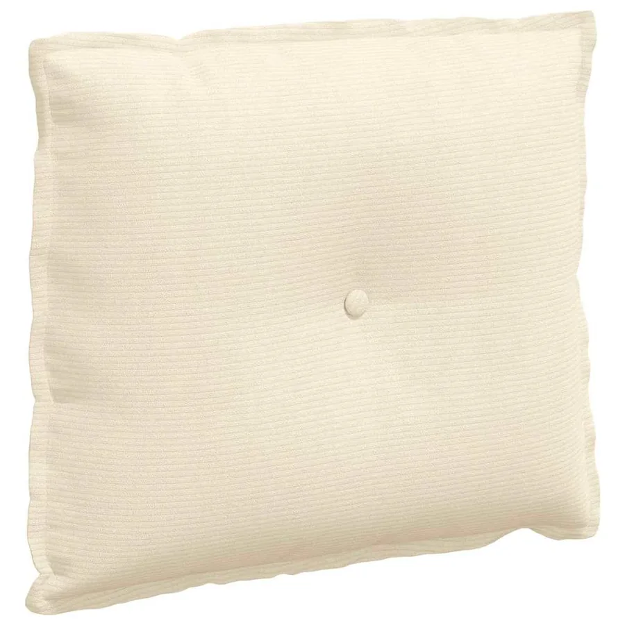 Coussin de Dos Crème 60 x 50 cm Tissu en velours côtelé - 2