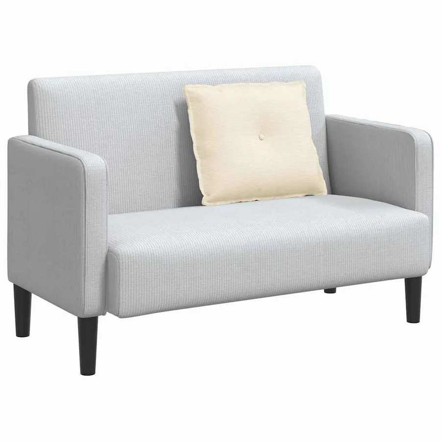 Coussin de Dos Crème 60 x 50 cm Tissu en velours côtelé - 3