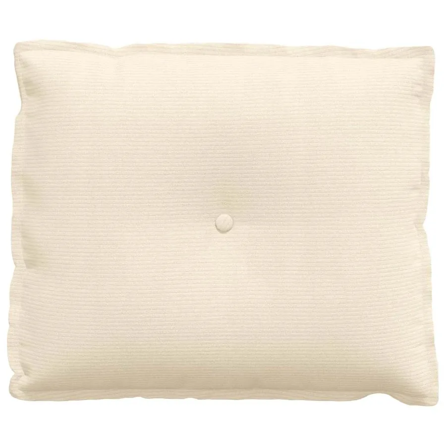 Coussin de Dos Crème 60 x 50 cm Tissu en velours côtelé - 5