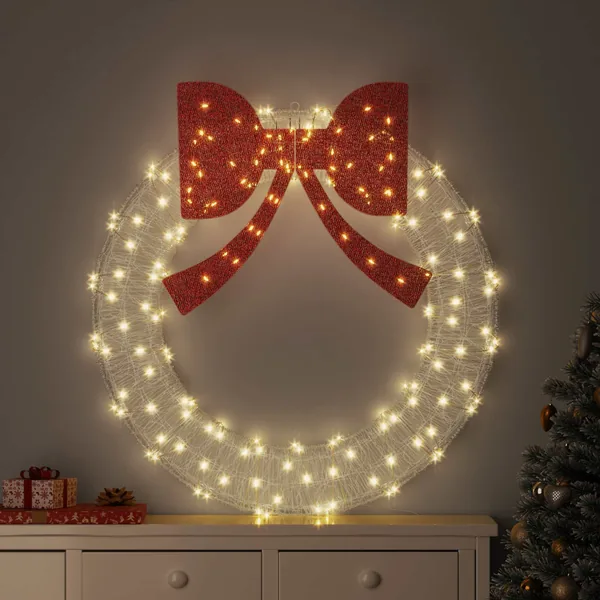 Couronne avec 150 LED Blanc chaud 120 cm Acrylique