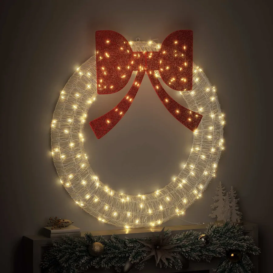 Couronne avec 150 LED Blanc chaud 120 cm Acrylique - 3