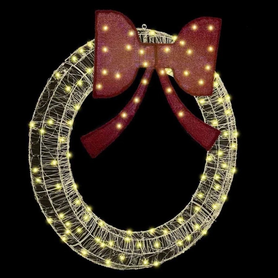 Couronne avec 150 LED Blanc chaud 120 cm Acrylique - 4