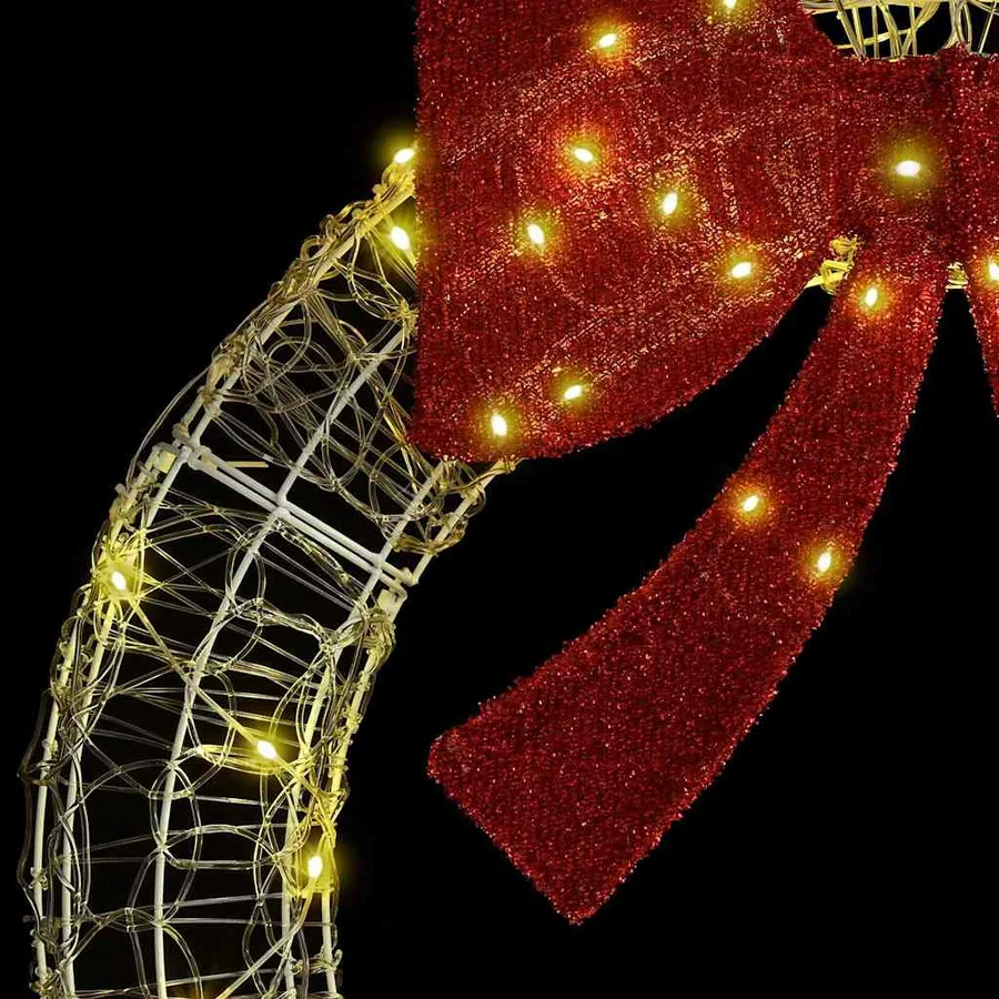 Couronne avec 150 LED Blanc chaud 120 cm Acrylique - 6