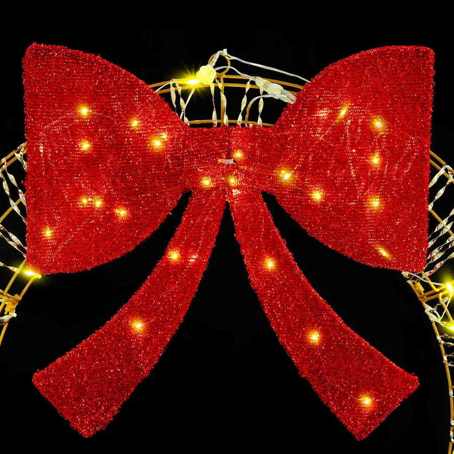 Couronne avec 60 LED Blanc chaud 76 x 76 x 8 cm PET - 7
