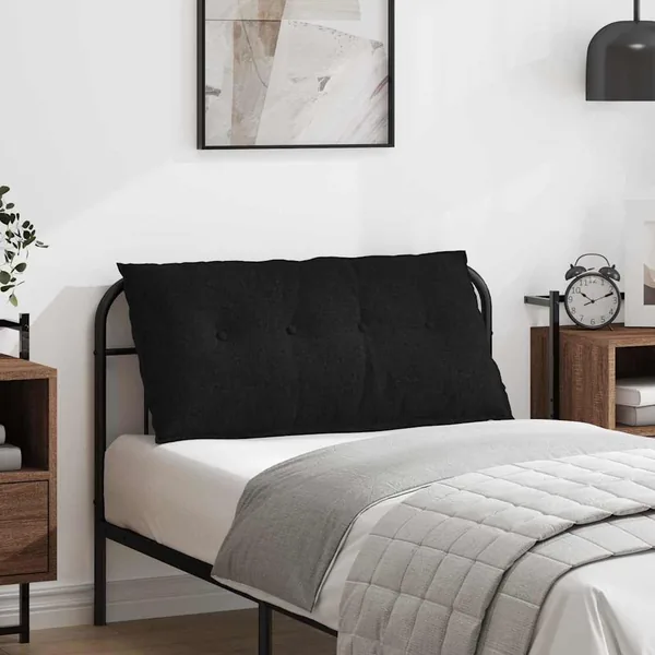 Coussin de Dos Noir 100 x 19 x 50 cm tissu