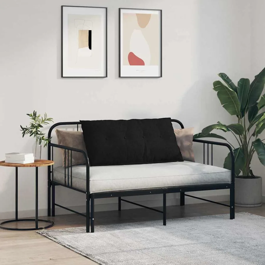 Coussin de Dos Noir 100 x 19 x 50 cm tissu - 4