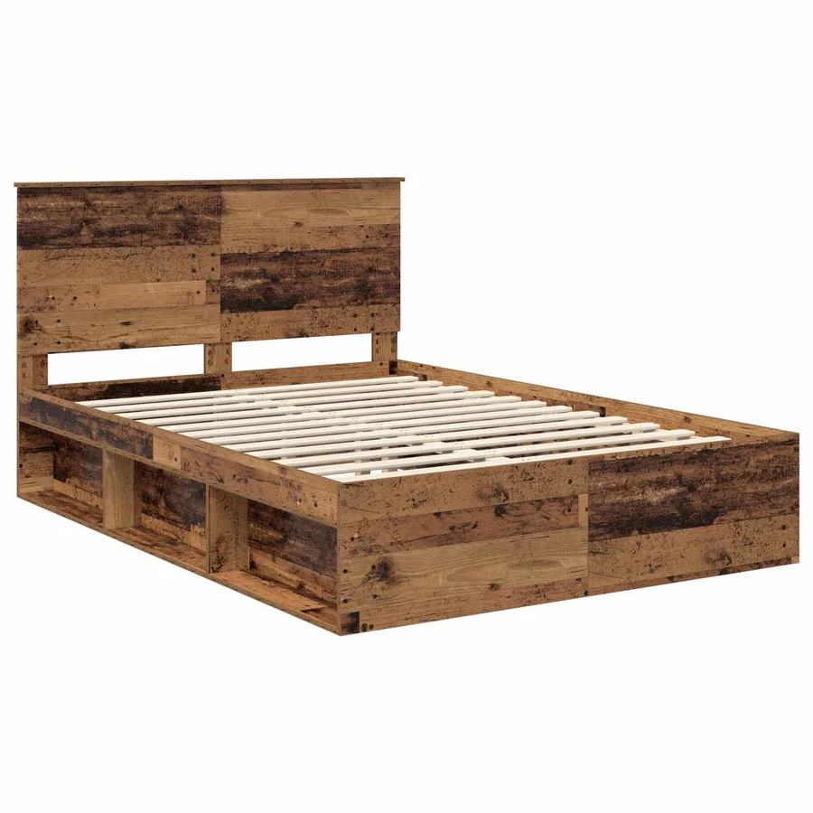 Cadre de lit Bois ancien 150 x 200 cm Bois de pin massif - 4