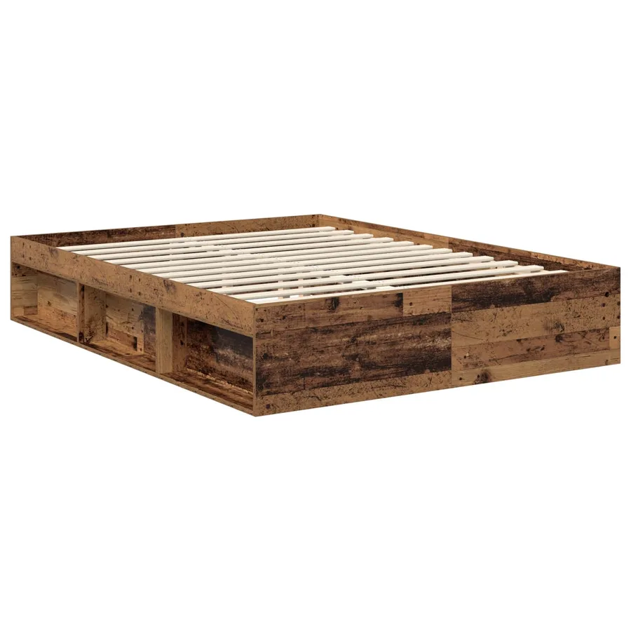 Cadre de lit Bois ancien 150 x 200 cm Bois de pin massif - 5