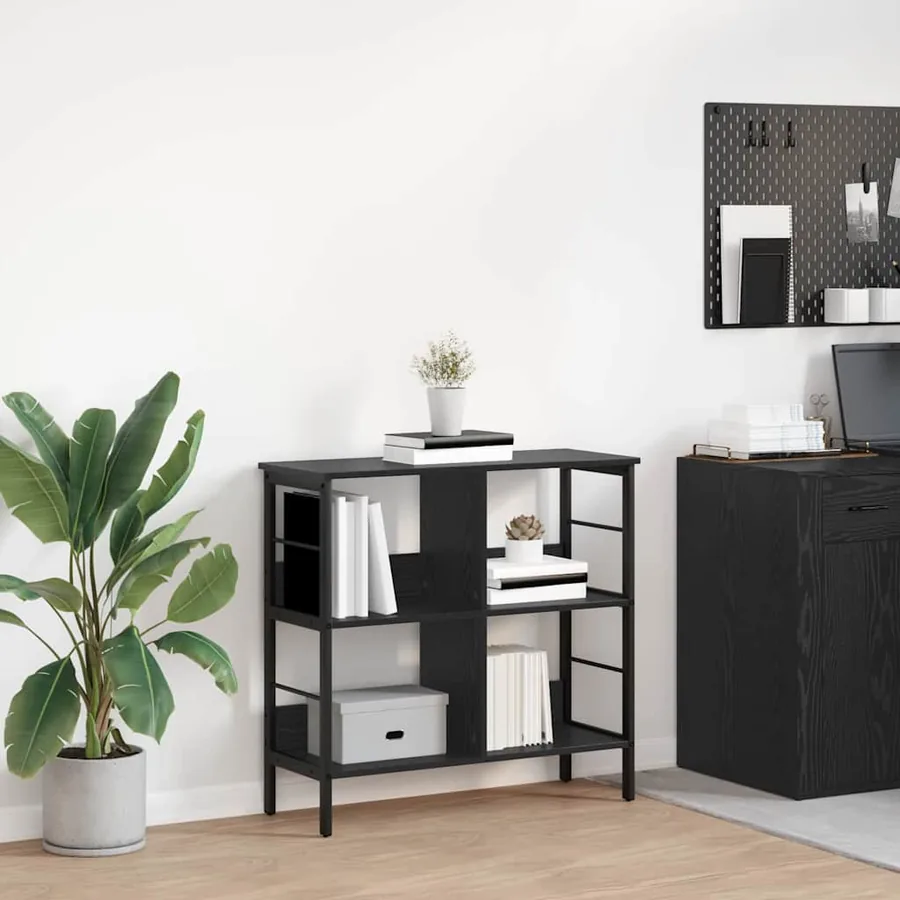 Étagère Chêne noir 82 x 32 x 79 cm Bois d'ingénierie