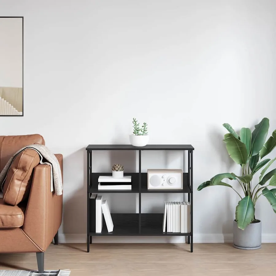 Étagère Chêne noir 82 x 32 x 79 cm Bois d'ingénierie - 4