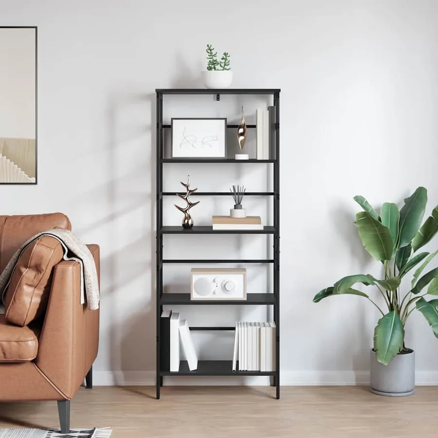 Étagère Chêne noir 60 x 29,5 x 149 cm Bois d'ingénierie - 4