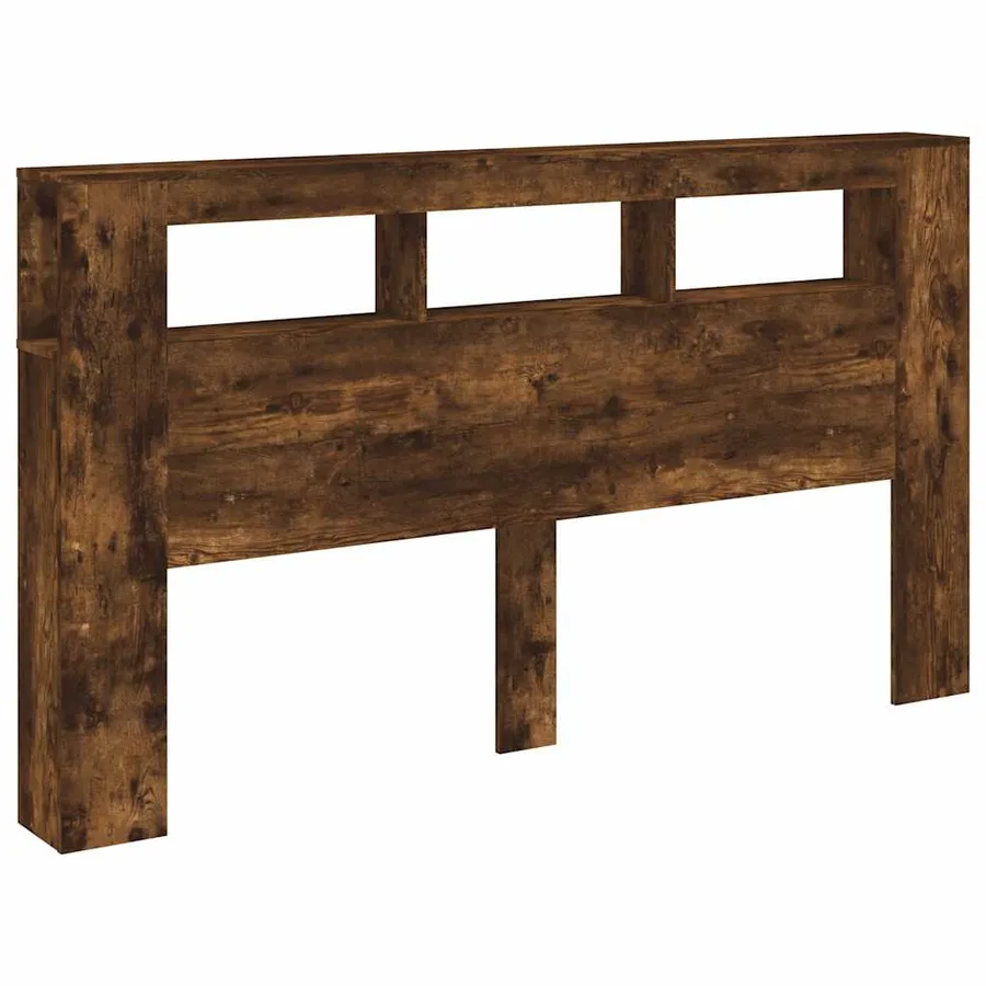 Tête de lit à LED chêne fumé 180x18,5x103,5cm bois d'ingénierie - 4