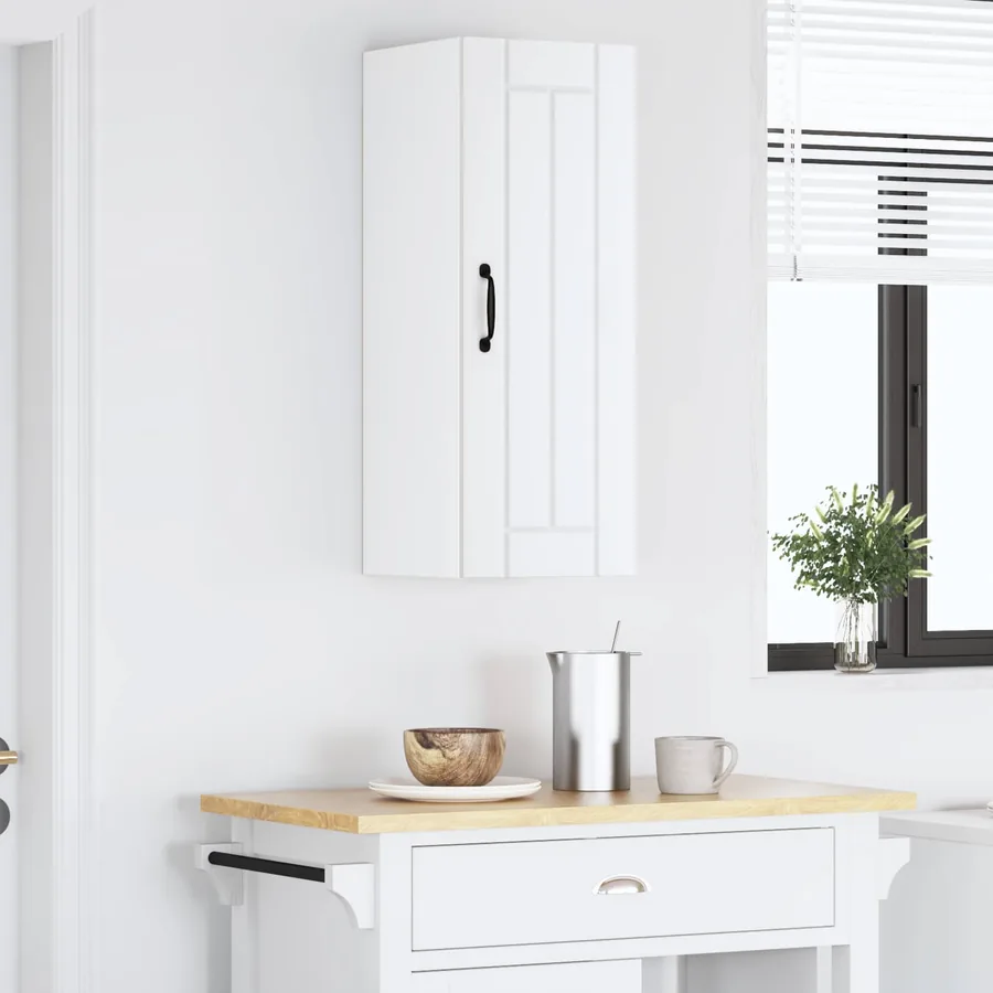 Meuble mural LUCCA Blanc 30 x 31 x 80 cm Bois d'ingénierie - 4
