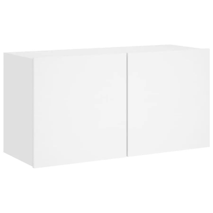 Unités murales TV 5 pcs blanc bois d'ingénierie - 6