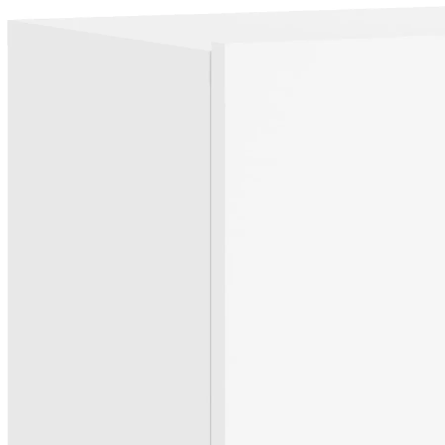 Unités murales TV 5 pcs blanc bois d'ingénierie - 9