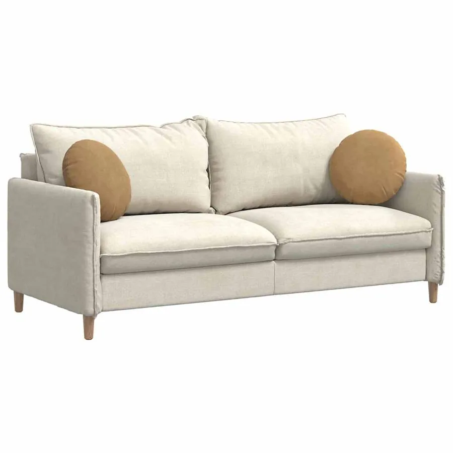Coussins de siège 2 pcs Marron Ø 40 x 13 cm Velours - 3