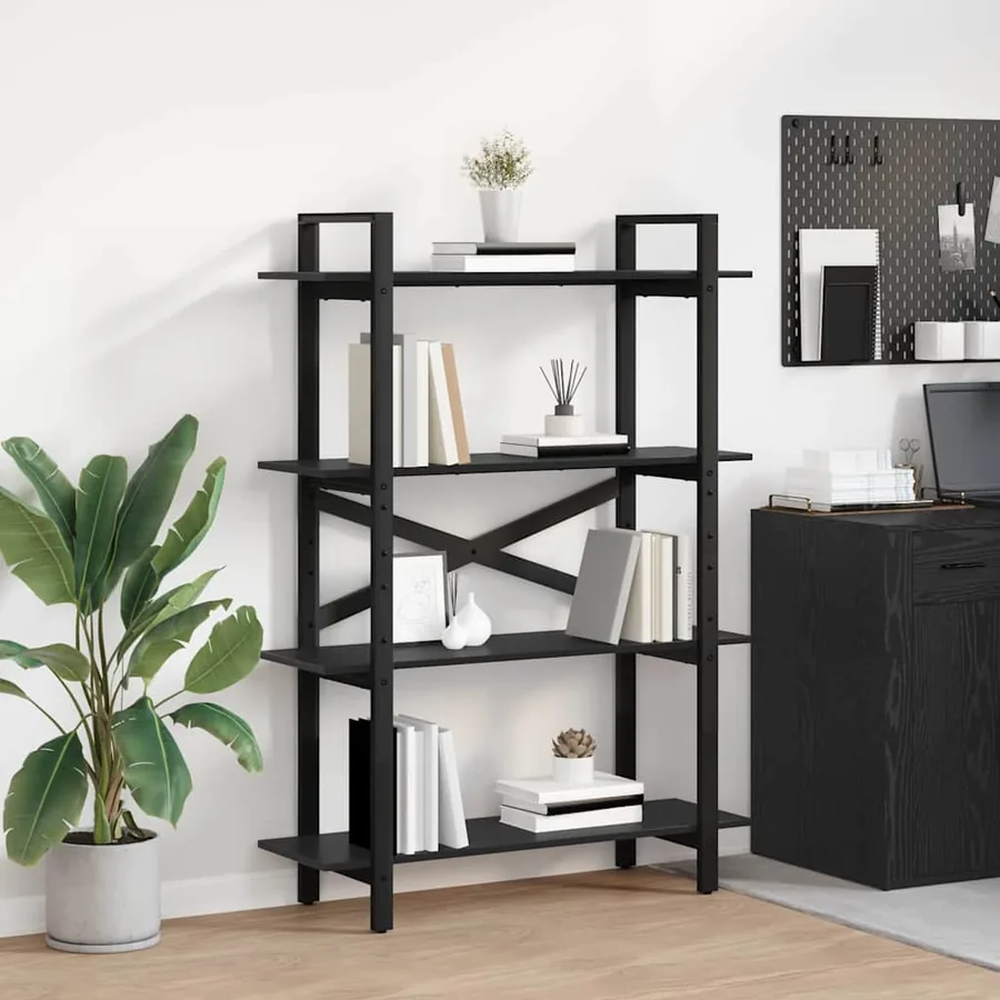 Étagère Chêne noir 100 x 33,5 x 140 cm Bois d'ingénierie