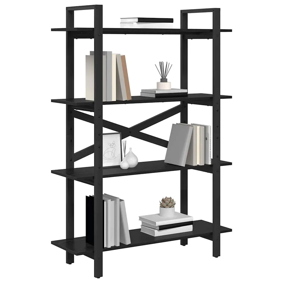 Étagère Chêne noir 100 x 33,5 x 140 cm Bois d'ingénierie - 3