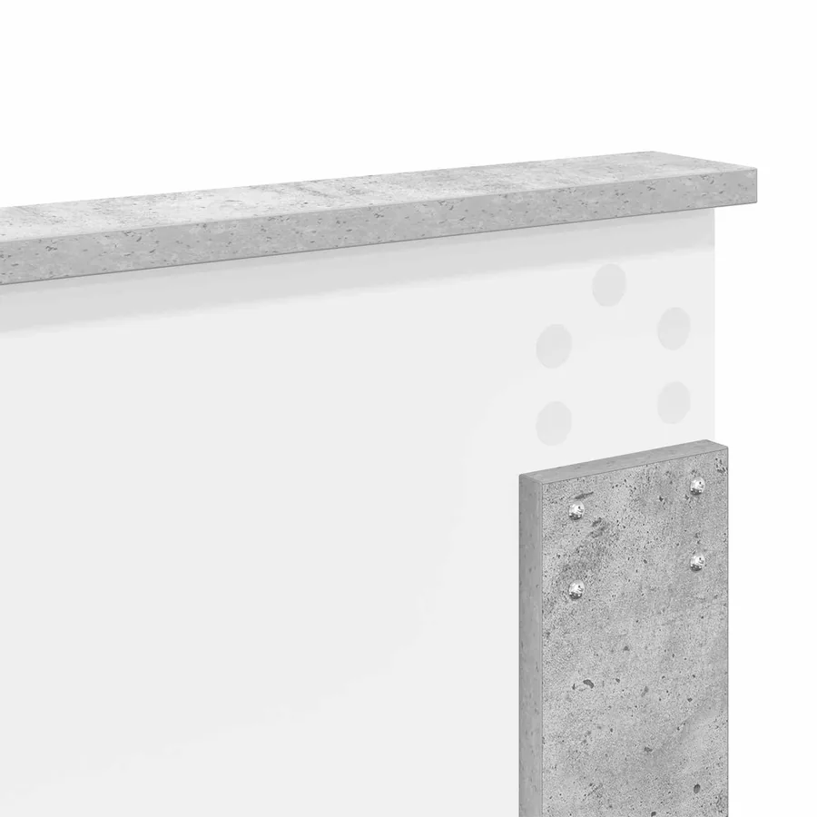 Cadre de lit Gris béton 160 x 200 cm Bois d'ingénierie - 12