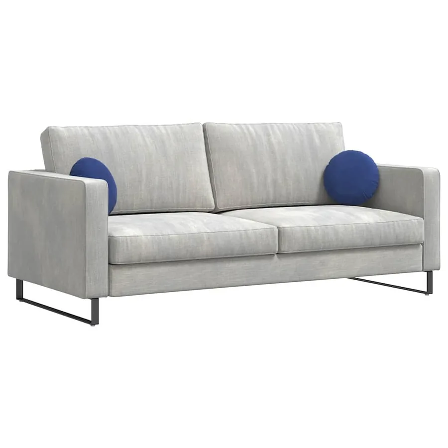 Coussins de siège 2 pcs Bleu police Ø30 x 13 cm Velours - 3
