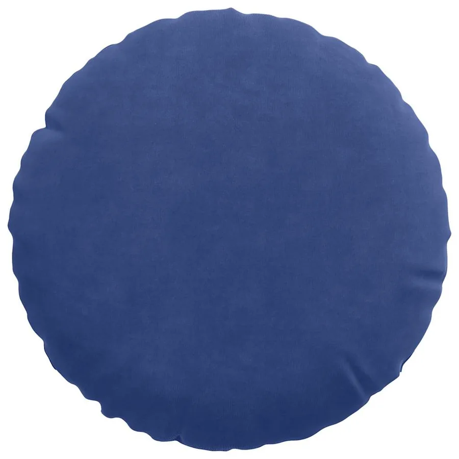 Coussins de siège 2 pcs Bleu police Ø30 x 13 cm Velours - 6