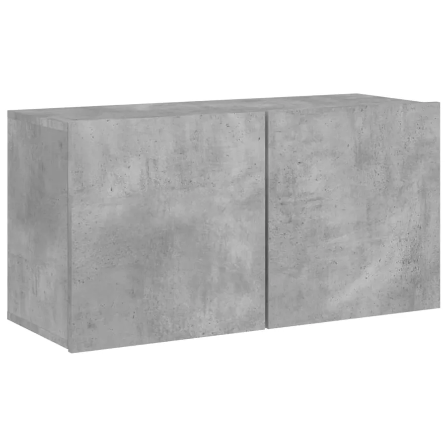 Unités murales TV 5 pcs gris béton bois d'ingénierie - 6