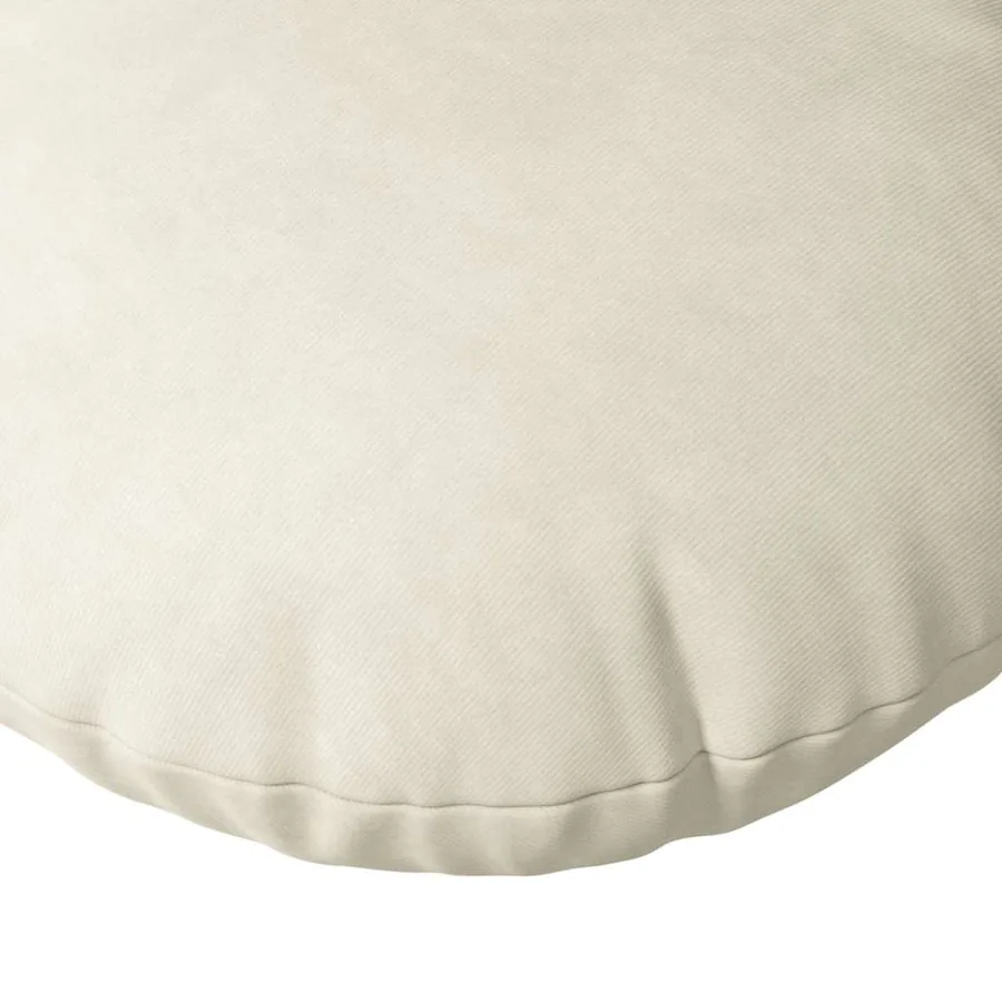 Coussins de siège 2 pcs Crème Ø60 x 21 cm Velours - 7
