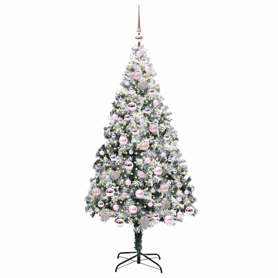 Sapin de Noël artificiel Blanc 180 cm PVC, Acier et Plastique - 3