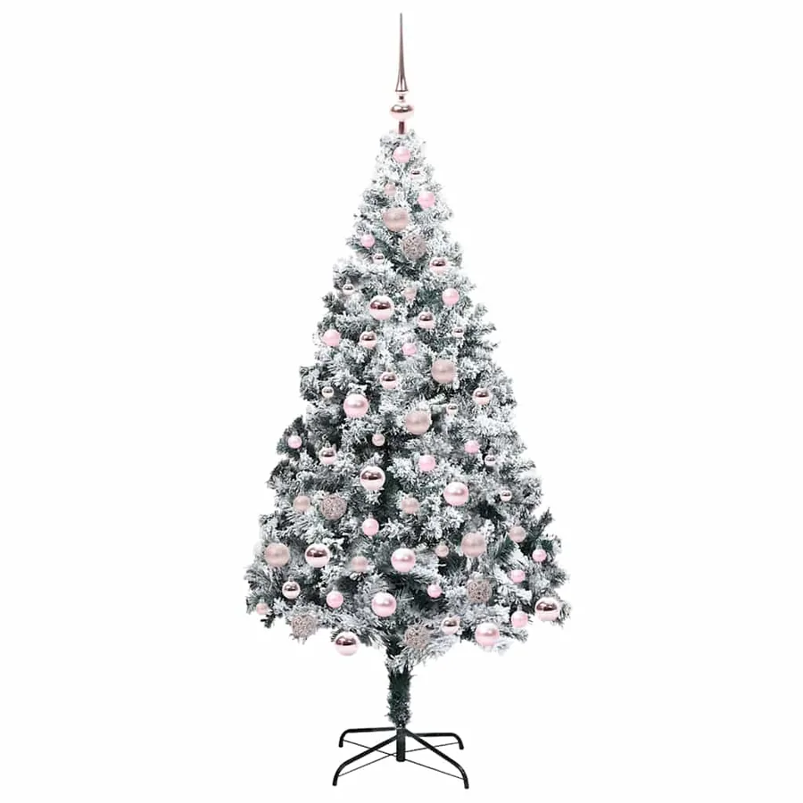 Sapin de Noël artificiel Blanc 180 cm PVC, Acier et Plastique - 4