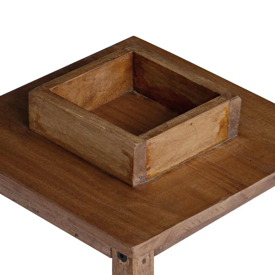 Lanterne 3 pcs Naturel Bois d'Acajou - 11