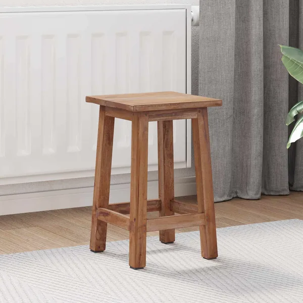 Tabouret Naturel 30 x 30 x 47 cm Bois d'Acajou