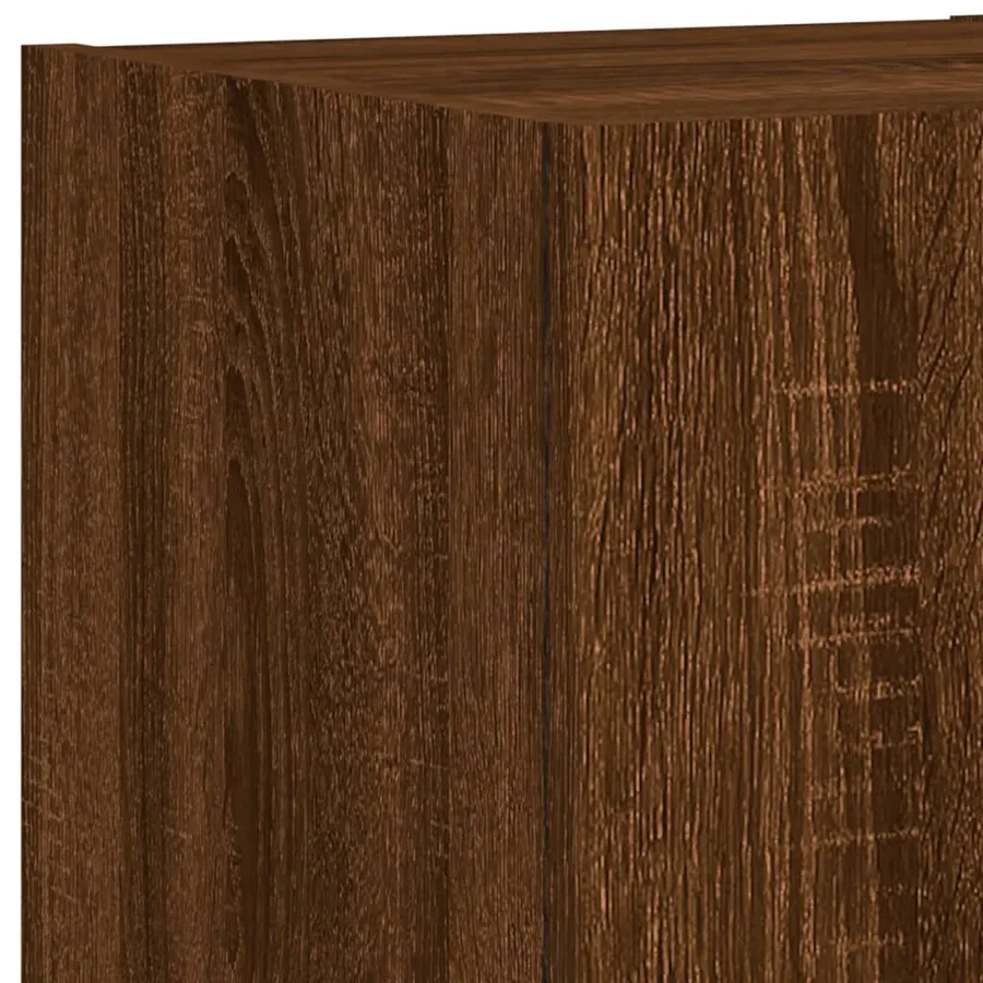 Unités murales TV avec LED 6 pcs chêne marron bois d'ingénierie - 10