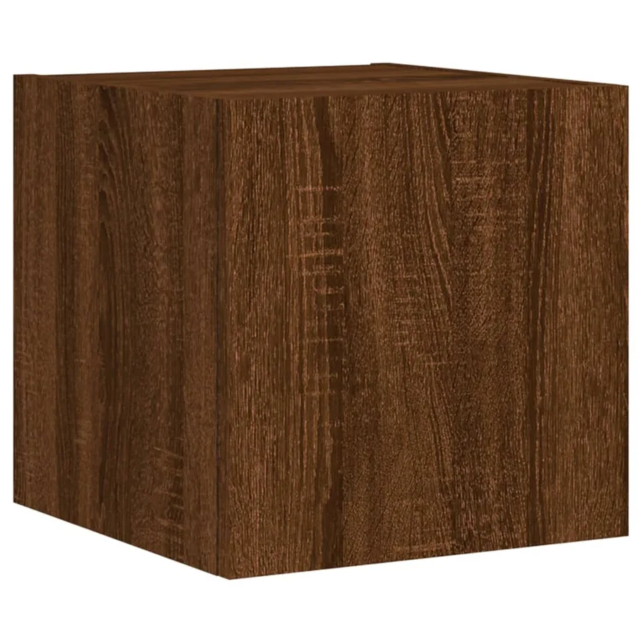 Unités murales TV avec LED 6 pcs chêne marron bois d'ingénierie - 8