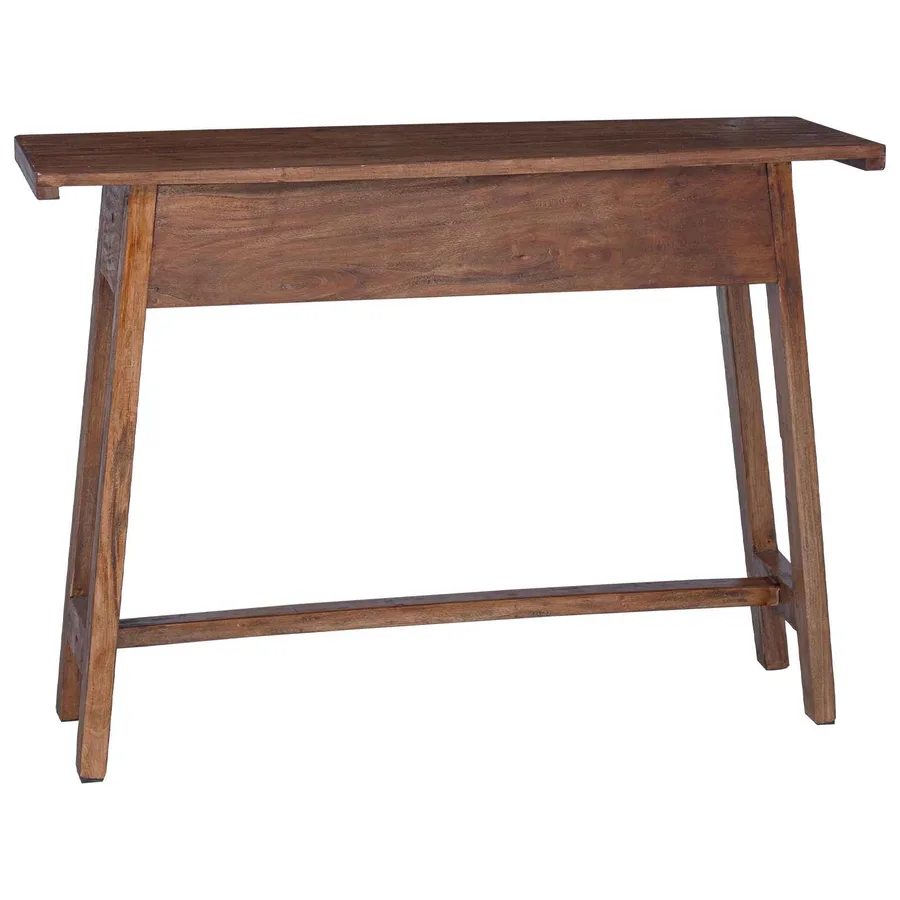 Bureau Marron 110 x 30 x 79 cm Bois de Mahogany Massif - 7