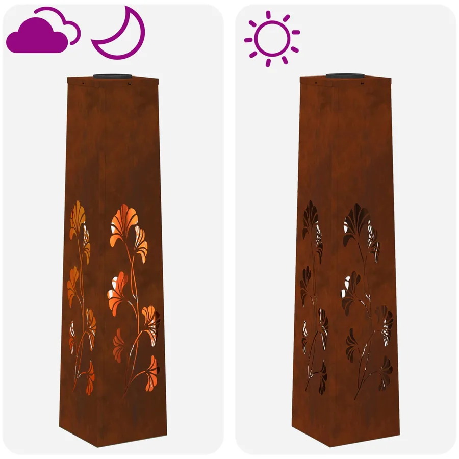 Lumière de chemin LED solaire 2 pcs Blanc chaud 18 x 18 x 80 cm - 14