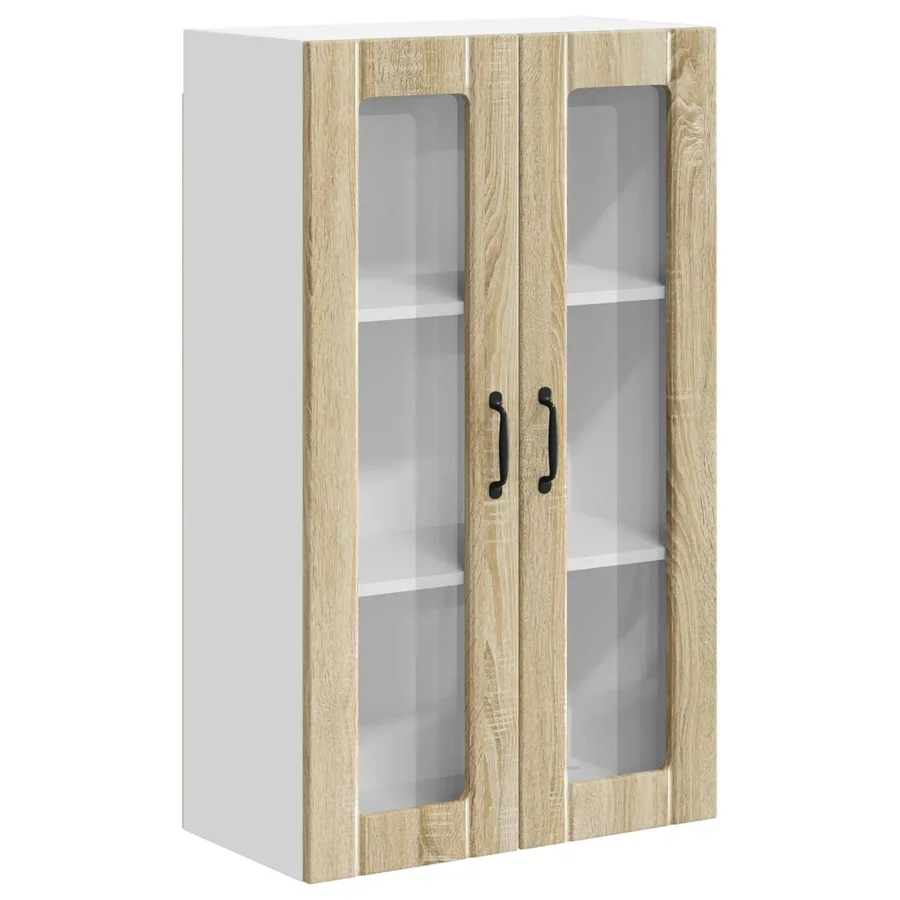 Cabinet en verre mural LUCCA Chêne Sonoma 60 x 31 x 100 cm - 2