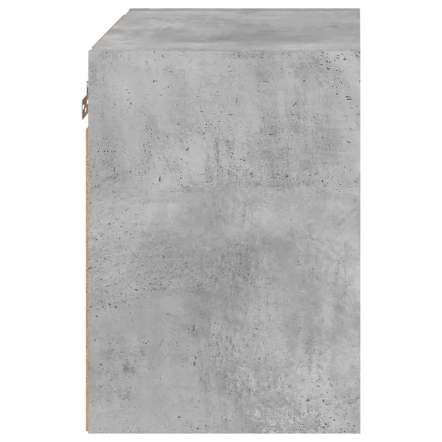 Table de chevet murale avec lumières LED gris béton - 9