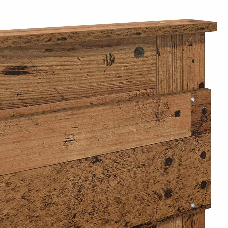 Cadre de lit Bois ancien 120 x 190 cm Bois de pin massif - 11